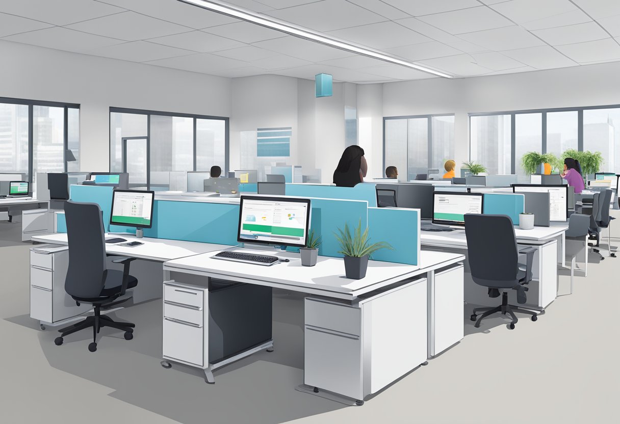 Employees easily reserve workspaces in a hybrid workplace using a reservation system. Sensors provide real-time information for efficient deployment