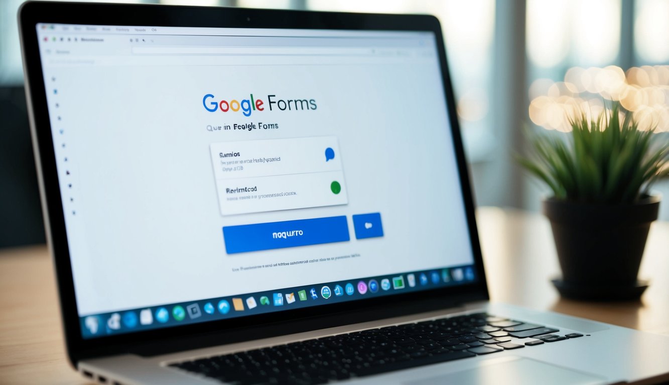 A computer screen displaying the Google Forms interface with a question highlighted and the "Required" toggle switched on