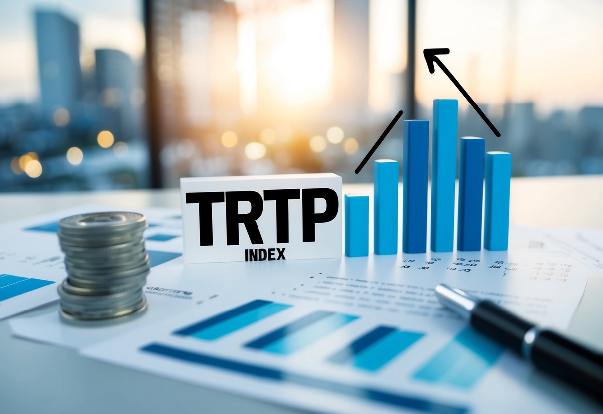 A detailed scene of calculating TRTP index for public transport and public works, with relevant data and charts