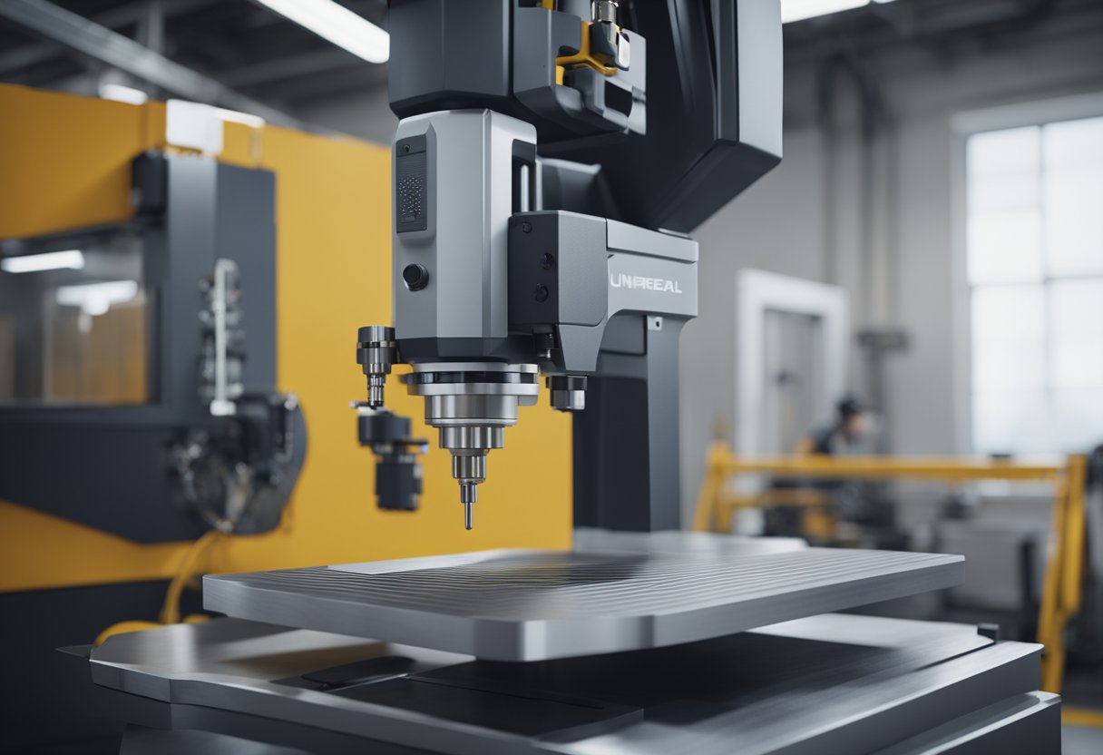 A CMM programmer sets up and operates a Coordinate Measuring Machine in a manufacturing environment, measuring and analyzing parts with precision instruments