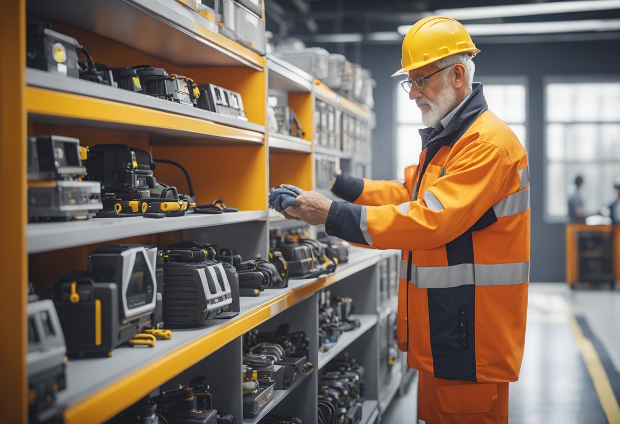 A senior metrologist inspects and certifies safety equipment, ensuring compliance with regulations