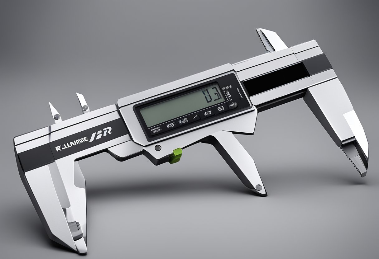 A digital caliper measuring the width of a small object with precision