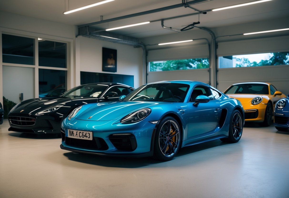 Tom Cruise's sleek sports cars parked in a modern, well-lit garage