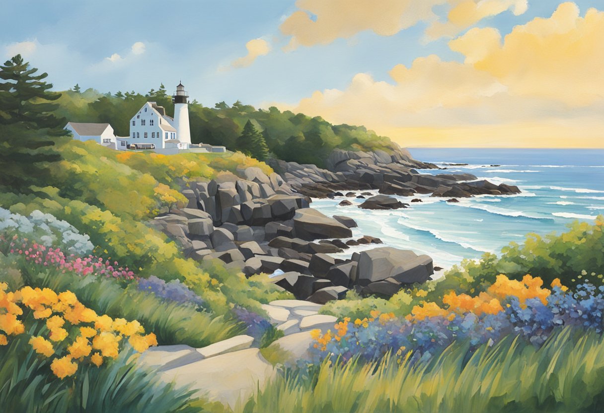 The Ogunquit Museum of American Art features stunning ocean views, modern sculpture gardens, and a diverse collection of American artwork