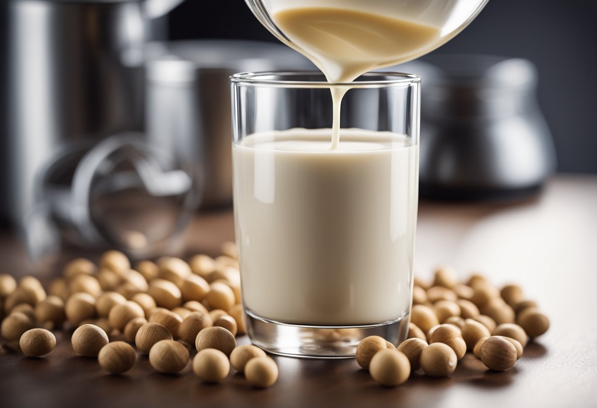 A beaker of soy protein and milk lowers testosterone and DHT levels