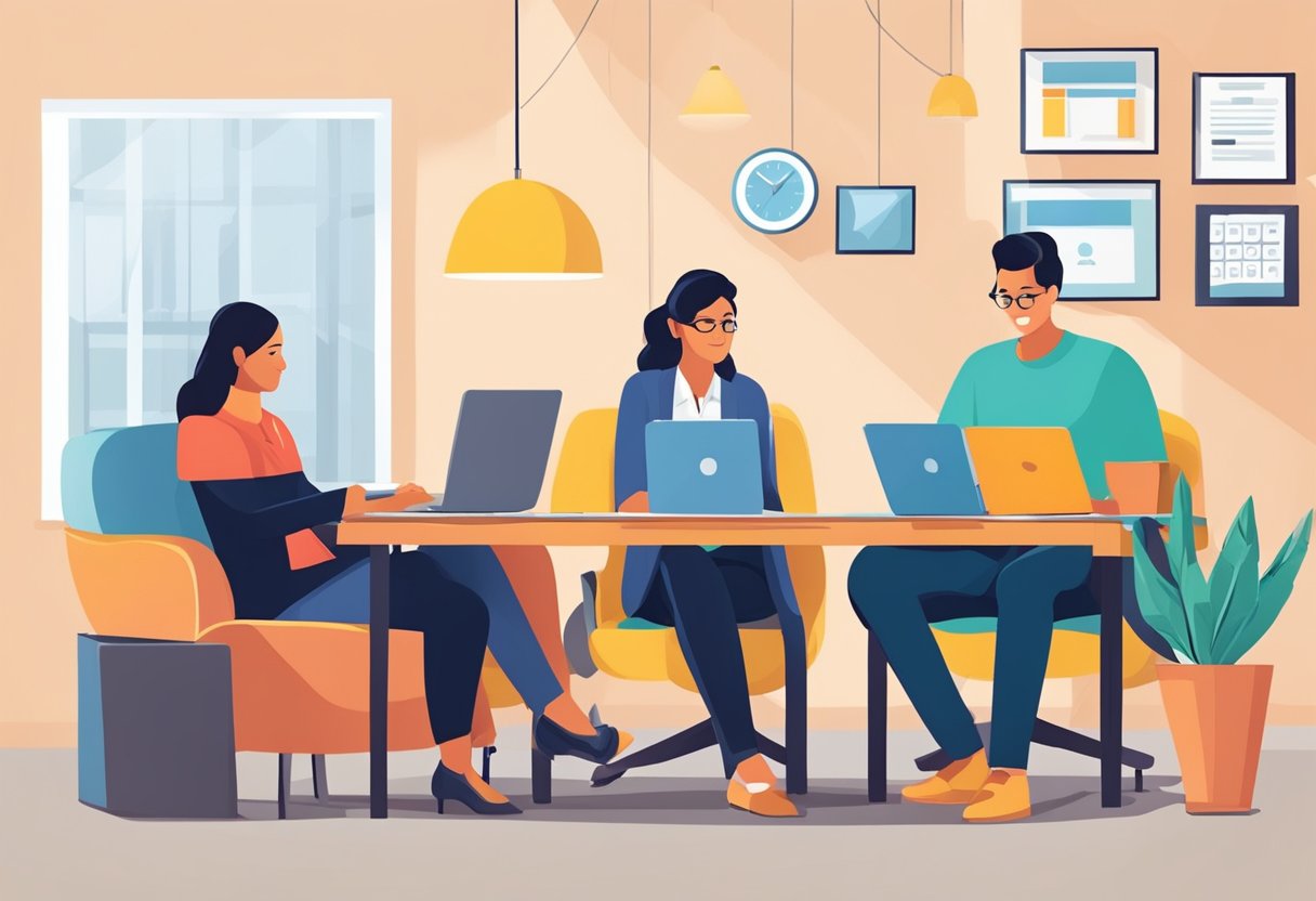 A person receiving advice on credit counseling to prevent scams and handle bad practices. They are seeking help to get out of debt