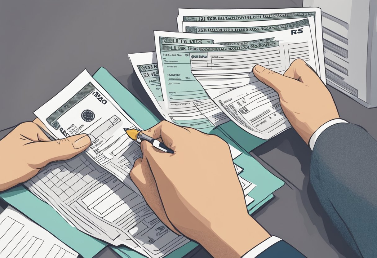 A person submitting paperwork to lift an IRS federal embargo on a paid debt