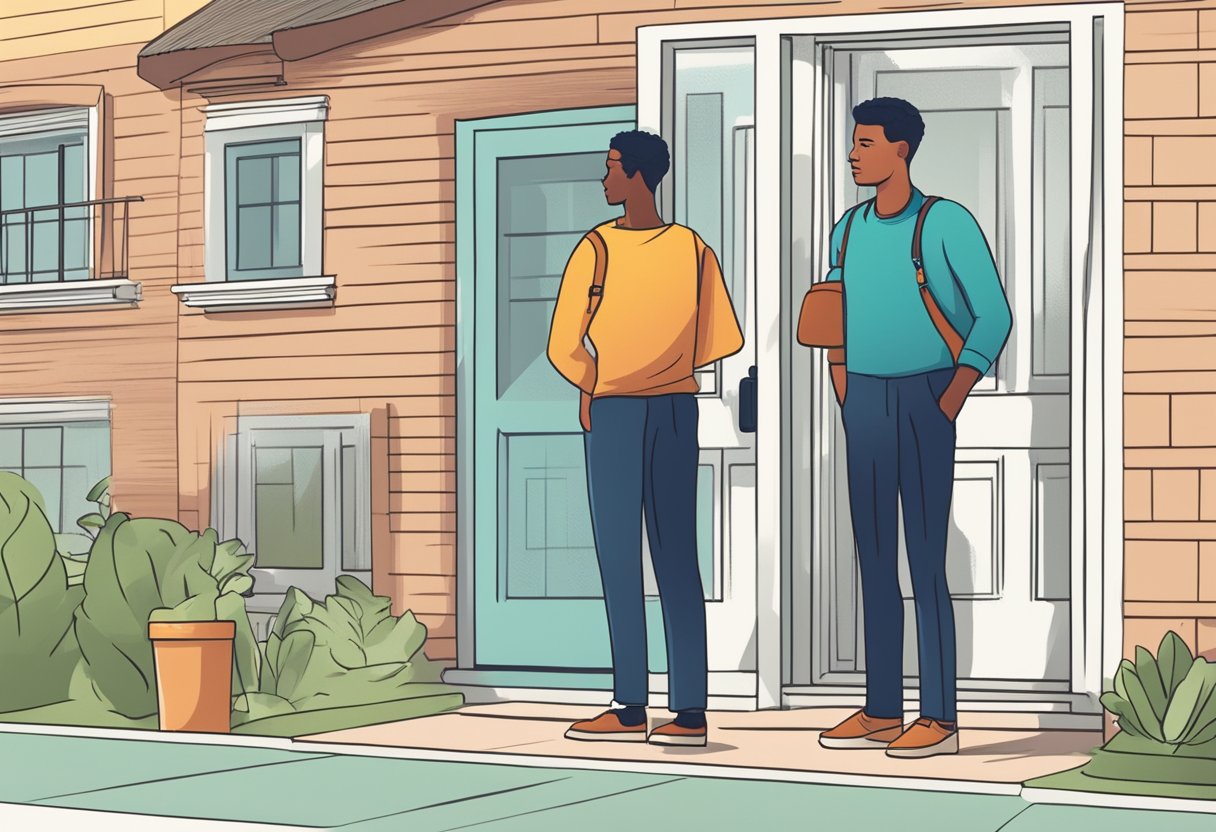 A person with a low credit score is denied a loan, while someone with a high credit score is approved for a mortgage