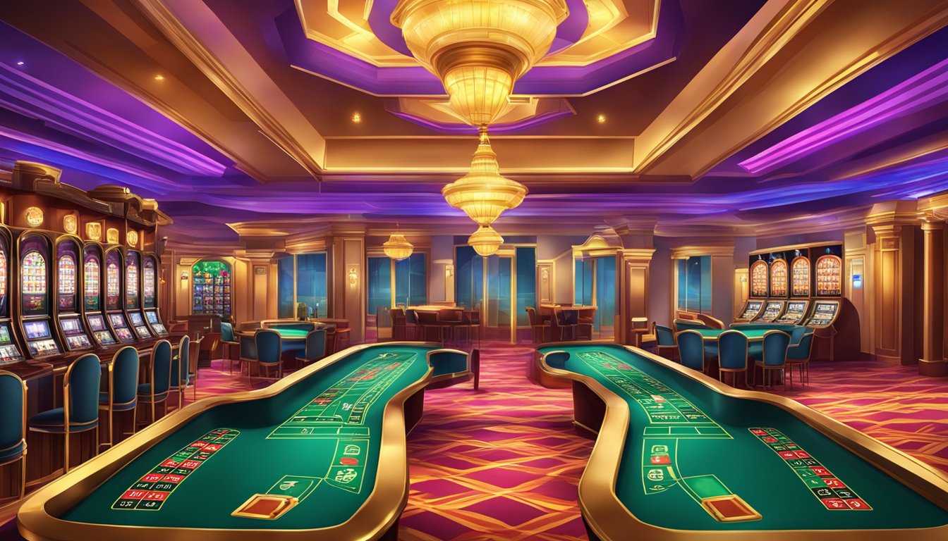 A vibrant casino with attentive staff and high-quality service