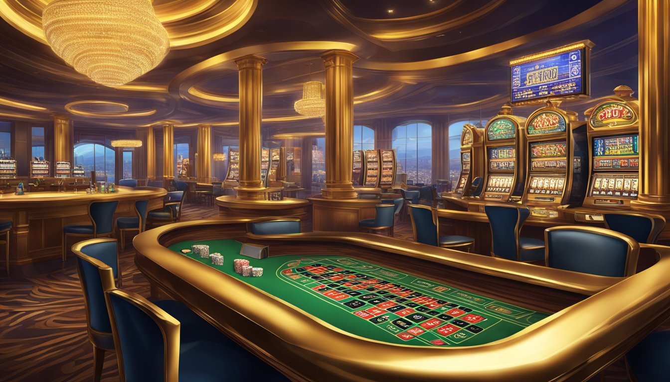 A secure and private casino experience with a golden theme