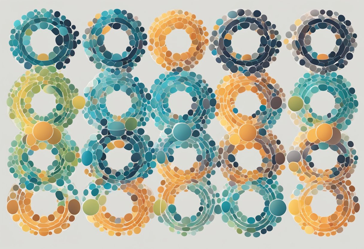 A series of interconnected circles, each containing a number, are arranged in a loop pattern. The numbers are in sequence, starting from 1 and ending at 4222
