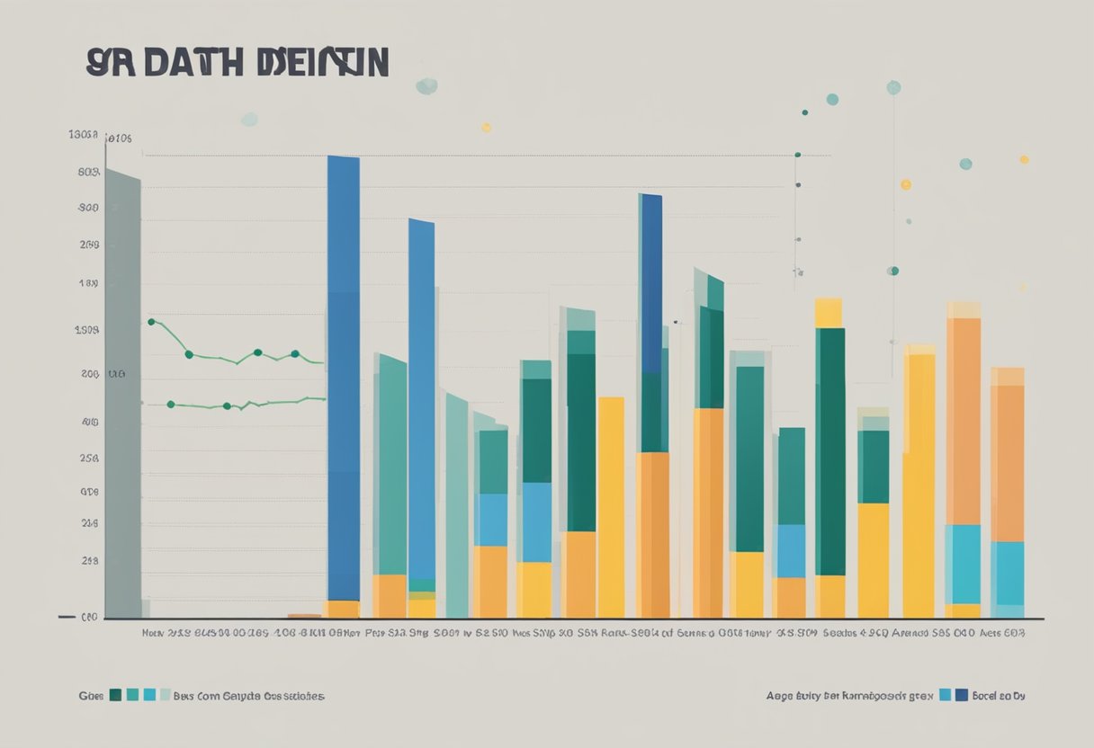 A bar graph displaying Gen X death statistics per day, with a noticeable upward trend