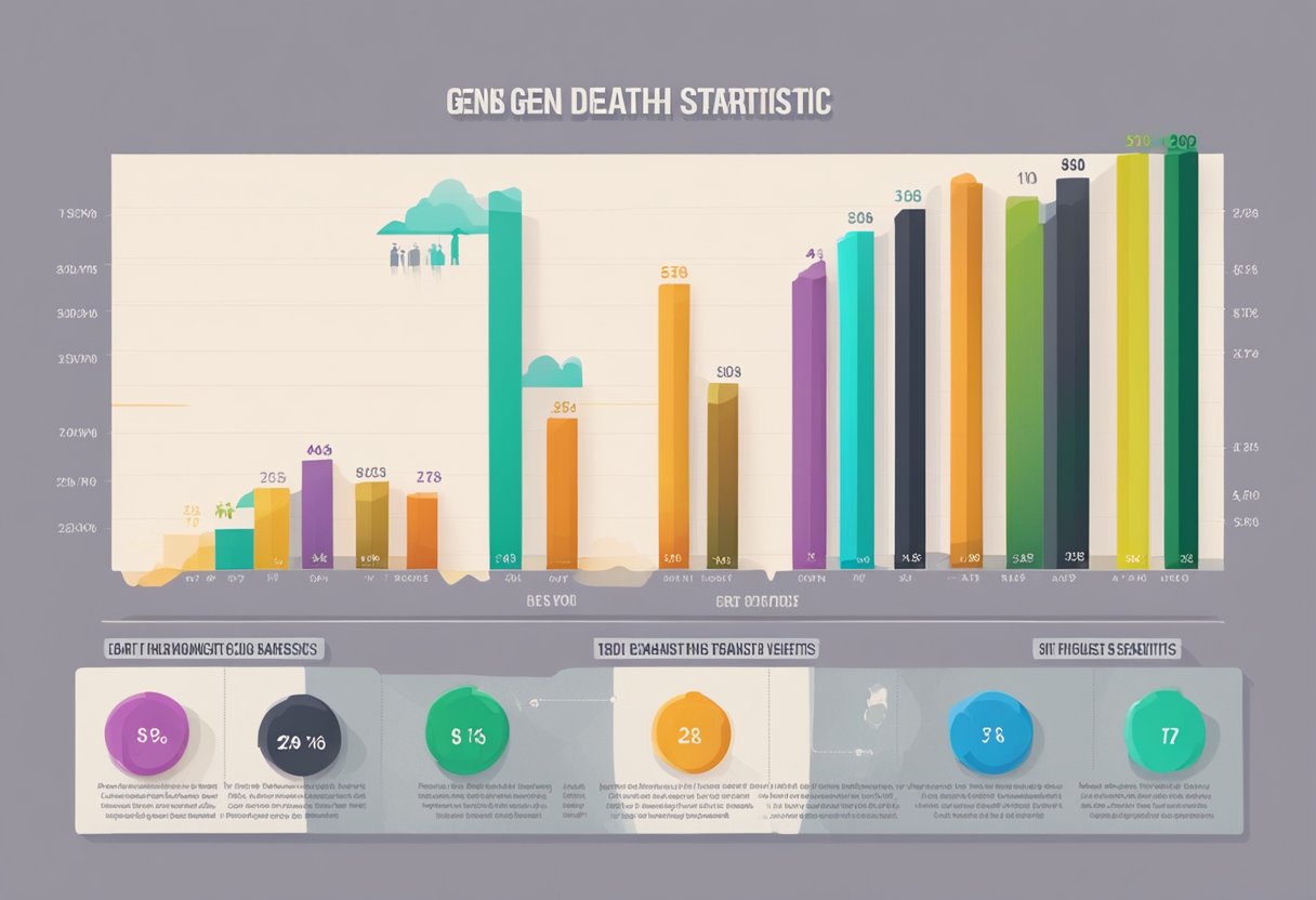 A bar graph showing Gen X death statistics increasing daily due to socioeconomic events