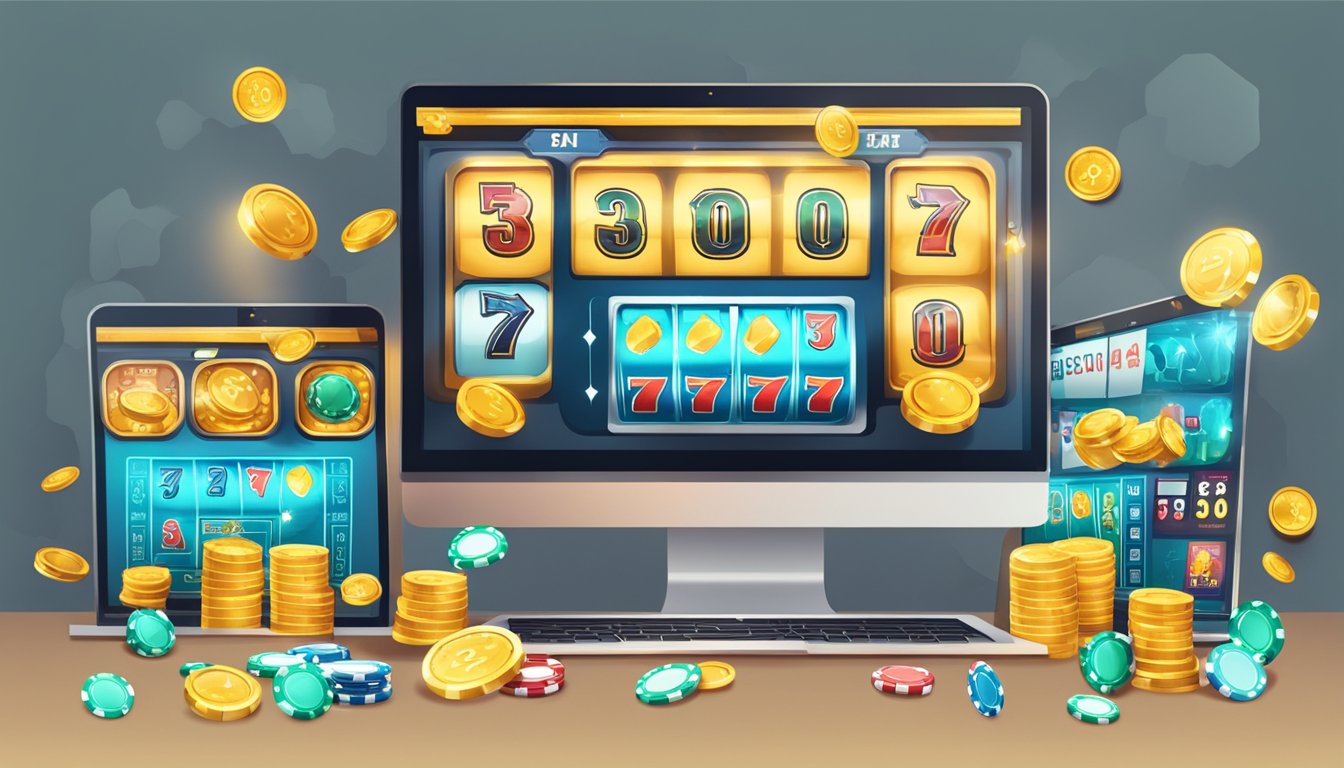 A modern website layout with interactive elements for an online casino, optimized for SEO