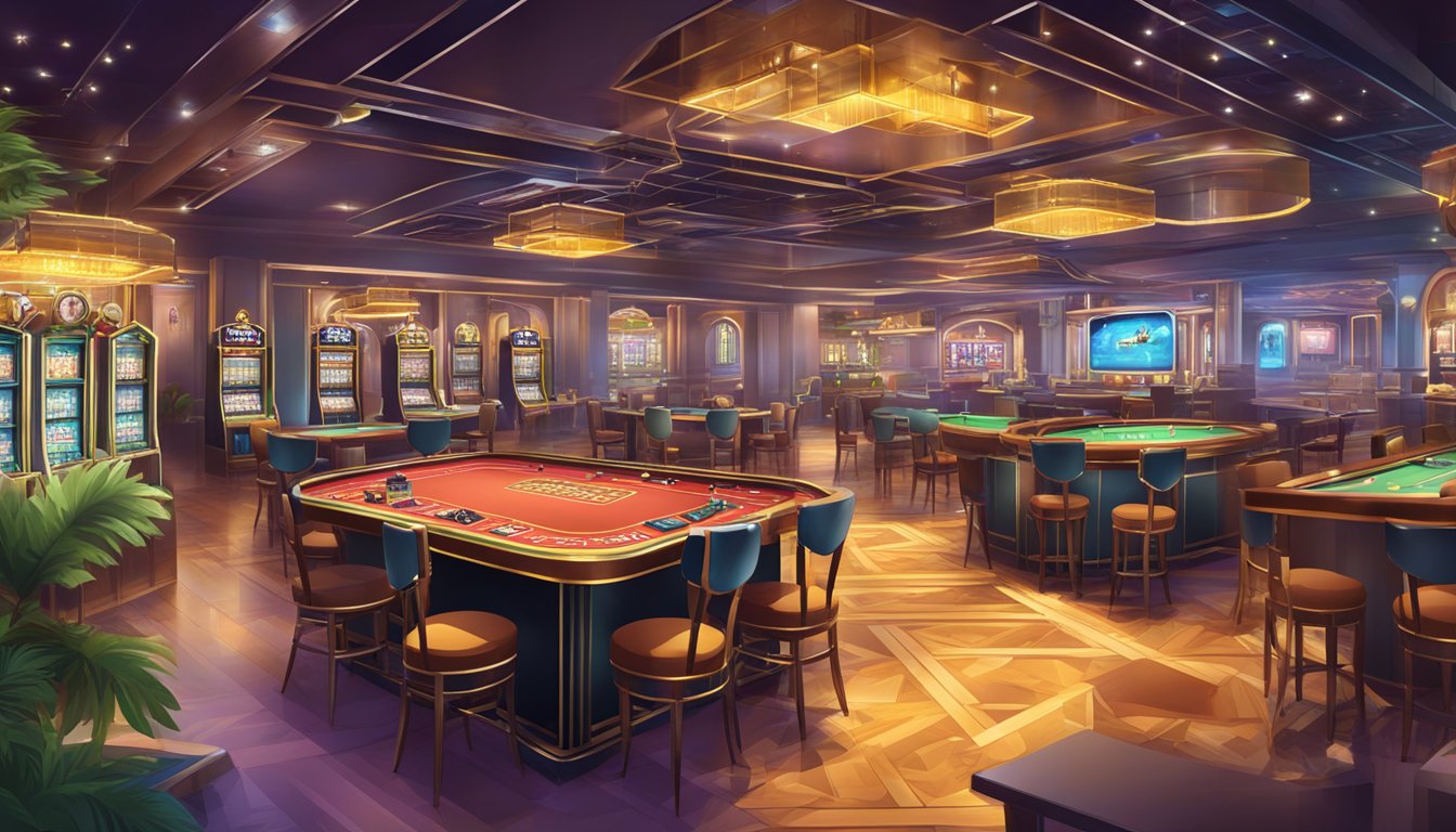 A secure online casino with security measures in place to prevent fraud.台灣線上娛樂城 scene for an illustrator to recreate