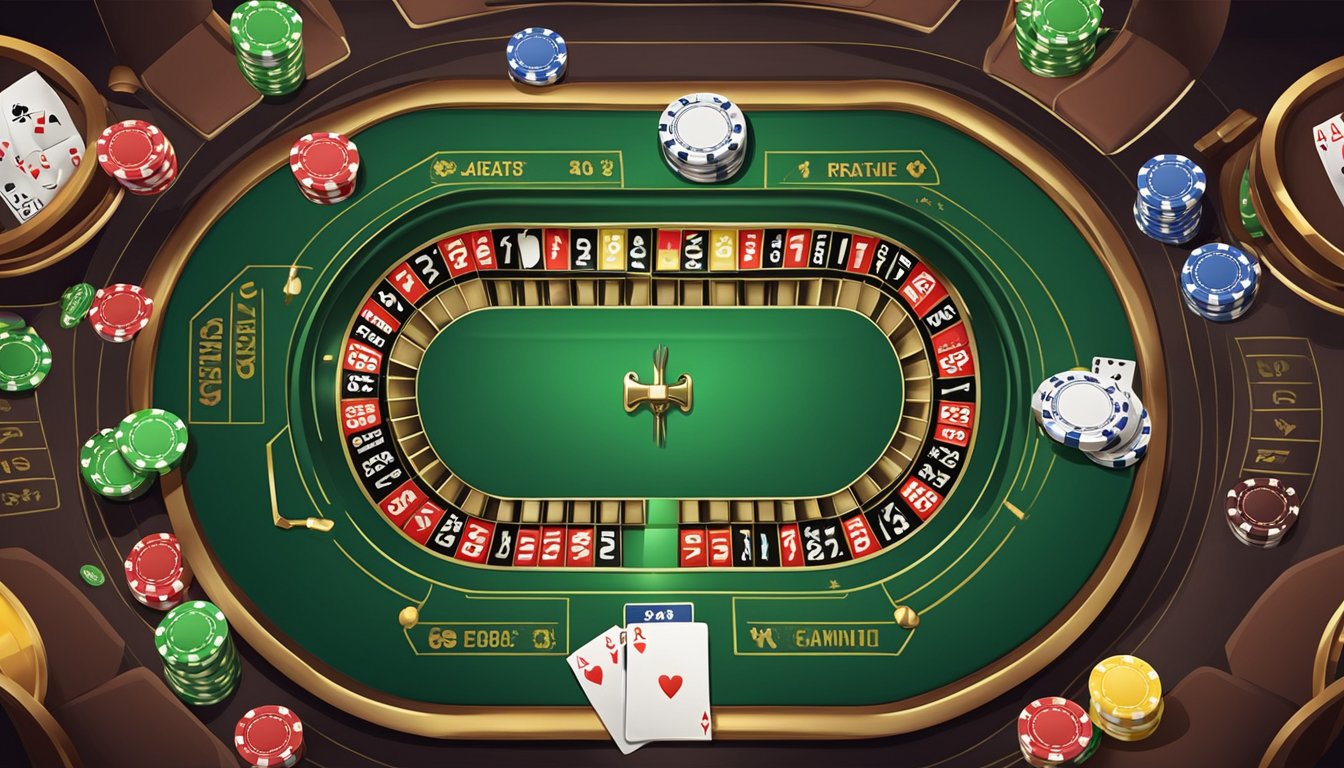 A secure online gambling scene with guarantee symbols and safety measures in place