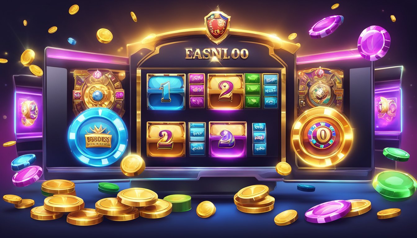 A sleek and modern casino interface with vibrant colors, clear navigation, and engaging game thumbnails. The layout is user-friendly, with intuitive buttons and interactive elements for a seamless user experience