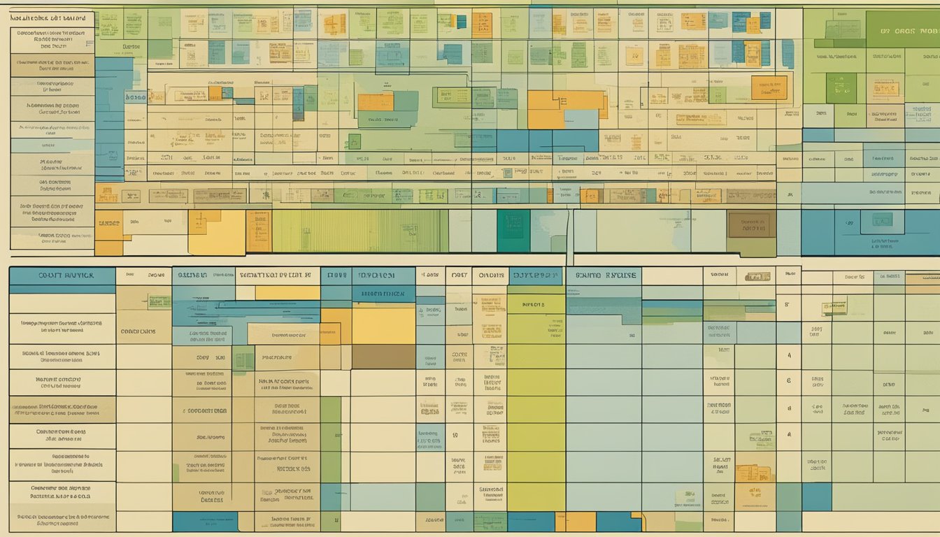 A historical timeline of soccer betting, from its origins to modern practices, featuring betting slips, odds charts, and soccer match fixtures