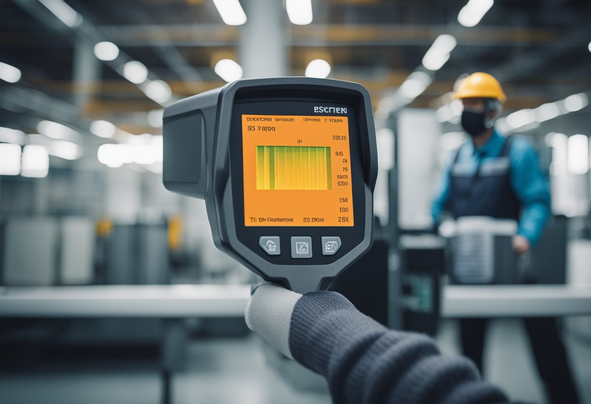 A thermal scanner detecting temperature variances in an industrial setting