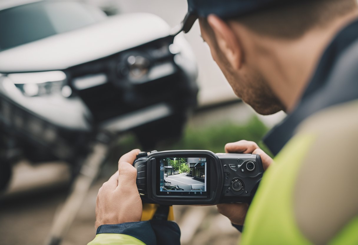 A technician checking a drain pipe with a camera for cost considerations and budgeting