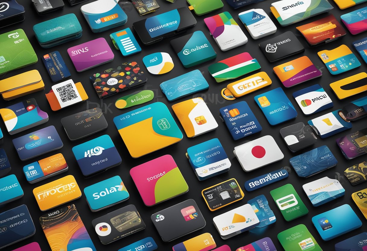 A colorful array of digital wallets arranged in a top 10 ranking, each featuring the Solana logo and unique design elements