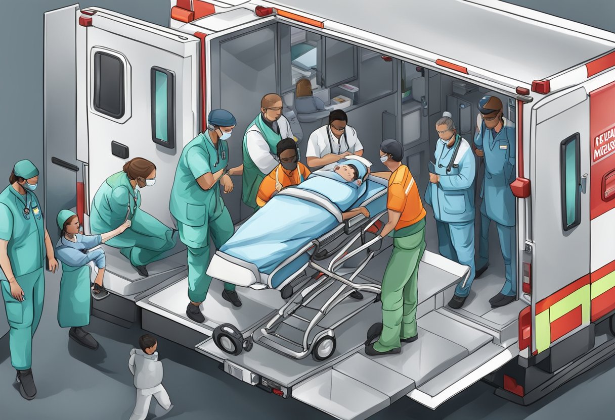 Ambulância Neonatal: Transporte Seguro para Recém-Nascidos Críticos 3 Uma ambulância neonatal cercada por profissionais de saúde