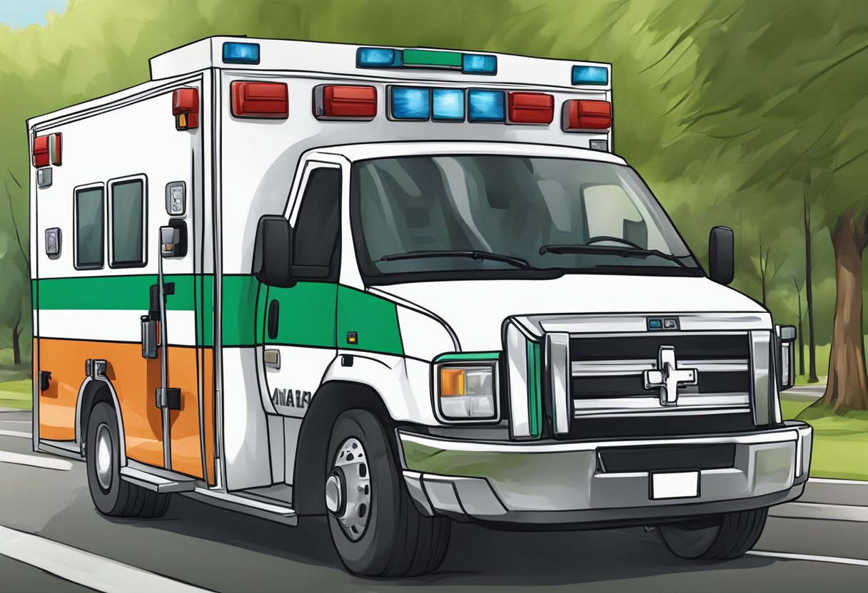 Uma equipe de ambulância em treinamento com a designação "Bravo"