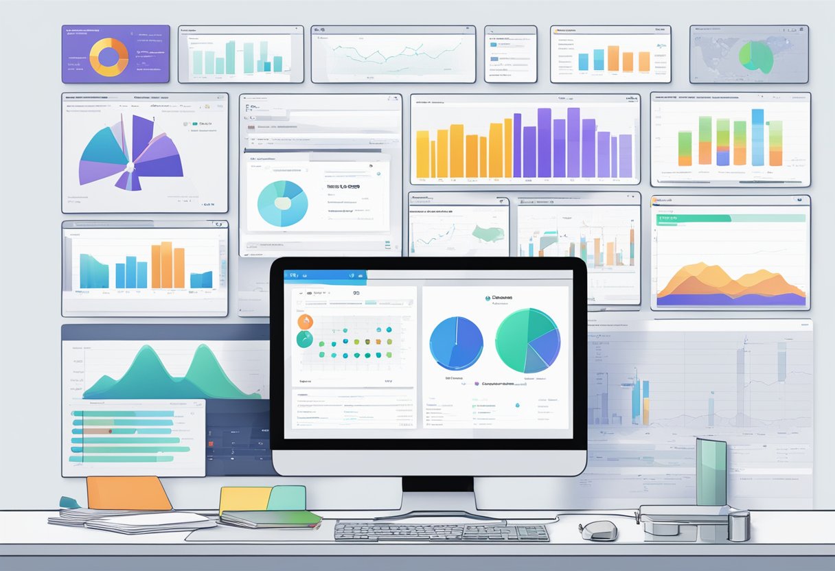 A computer screen displaying VidIQ's interface with various analytics and optimization tools open