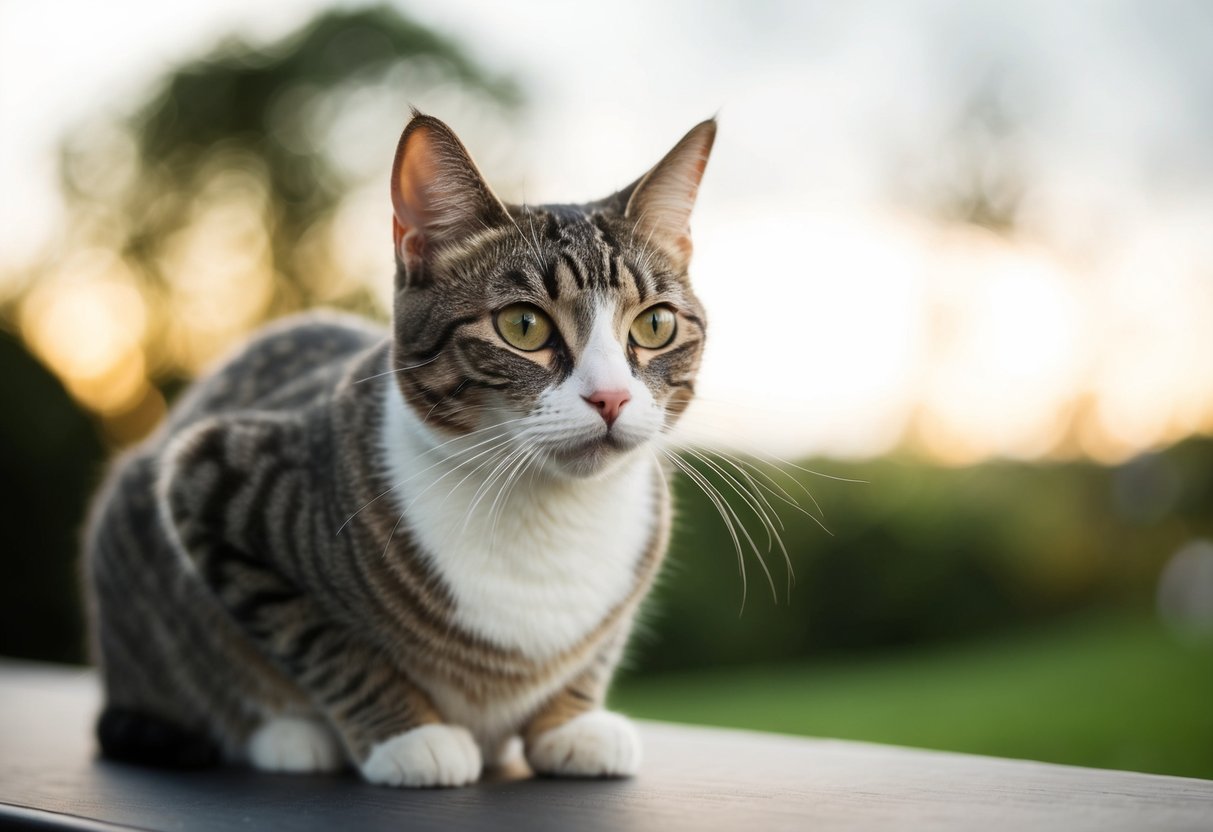 Eine taube Katze, die in einer ruhigen, friedlichen Umgebung Trainingstipps befolgt.