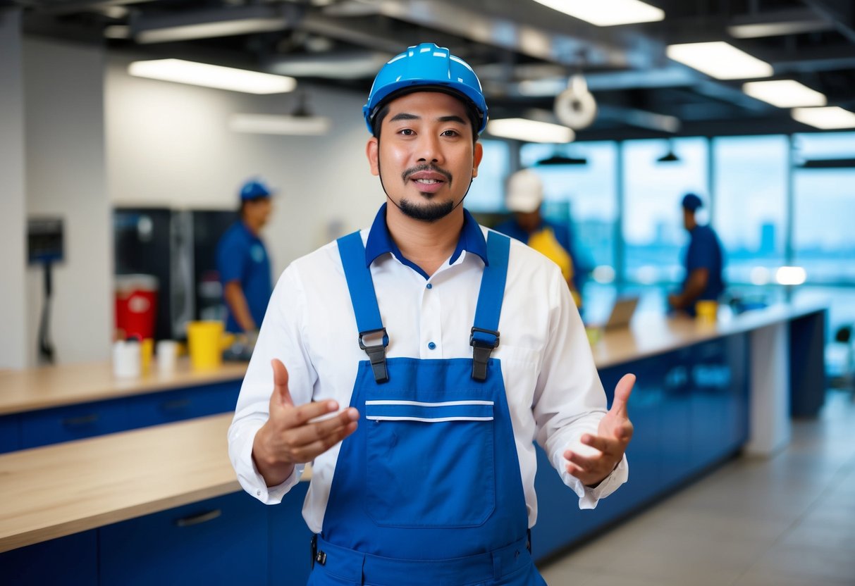 A plumber in Kuala Lumpur answering frequently asked questions about their services