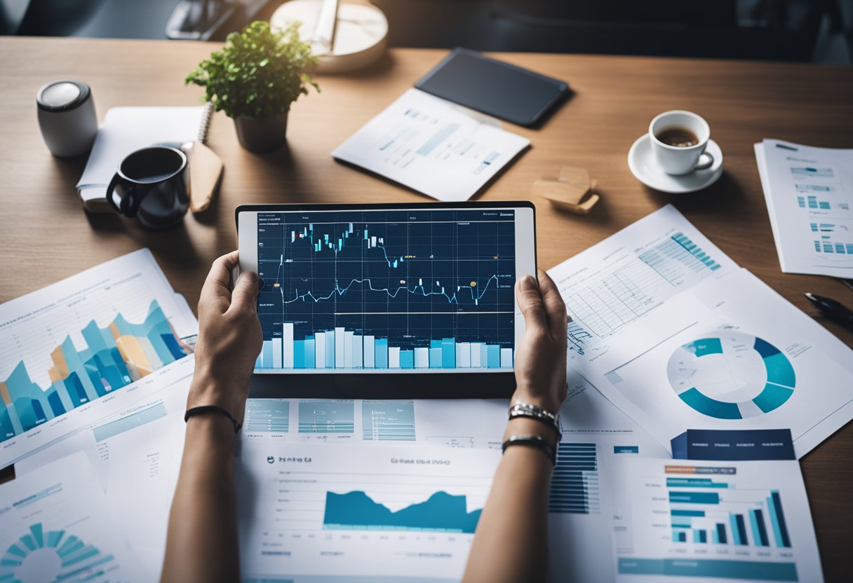 A table with various charts and graphs representing asset allocation strategies for specific goals