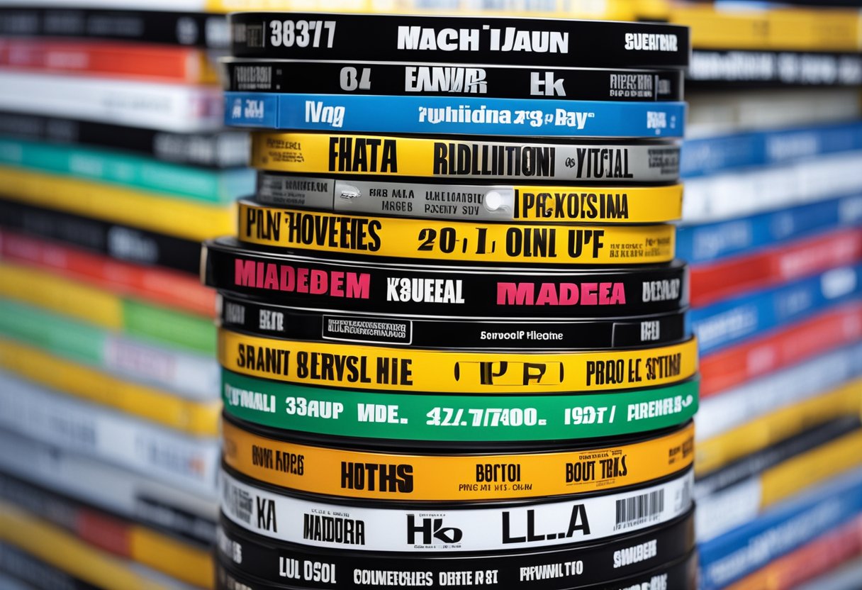 A stack of DVDs featuring Madea movie titles