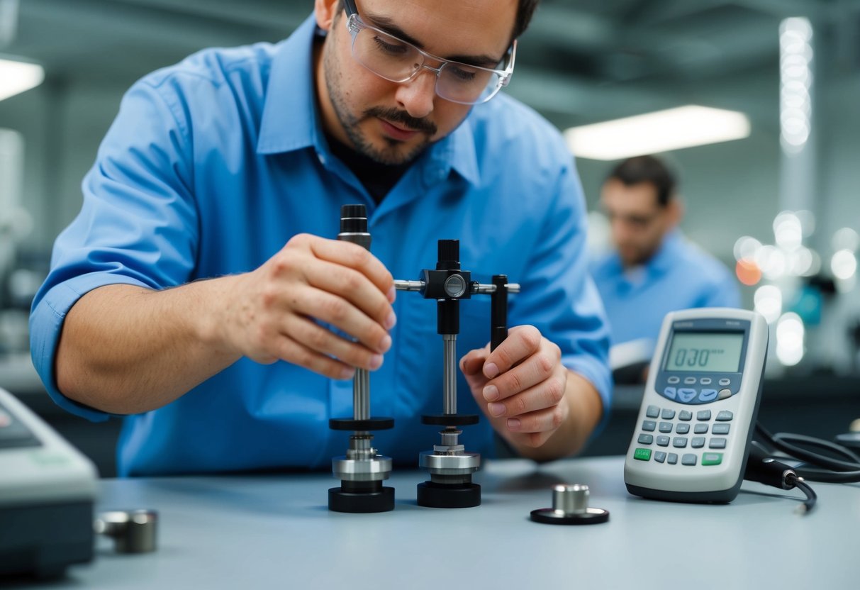 A technician calibrates precision instruments to meet ISO 9001 Calibration Requirements