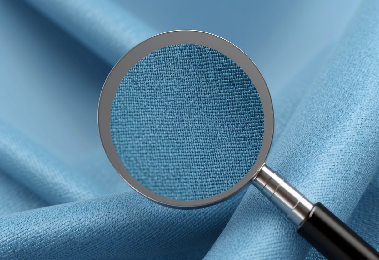 A magnified view of microfiber material, showing its fine texture and structure