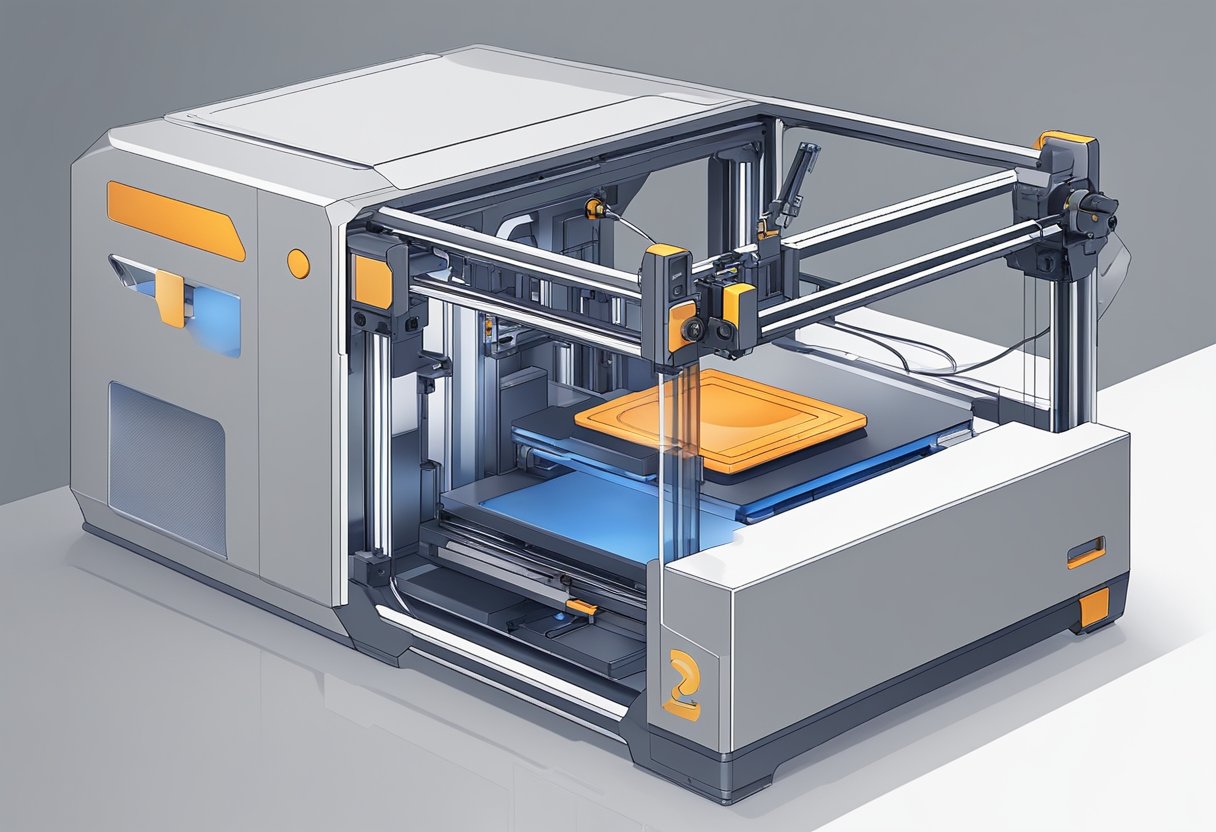 A 3D printer creating intricate, precise parts with minimal tolerances