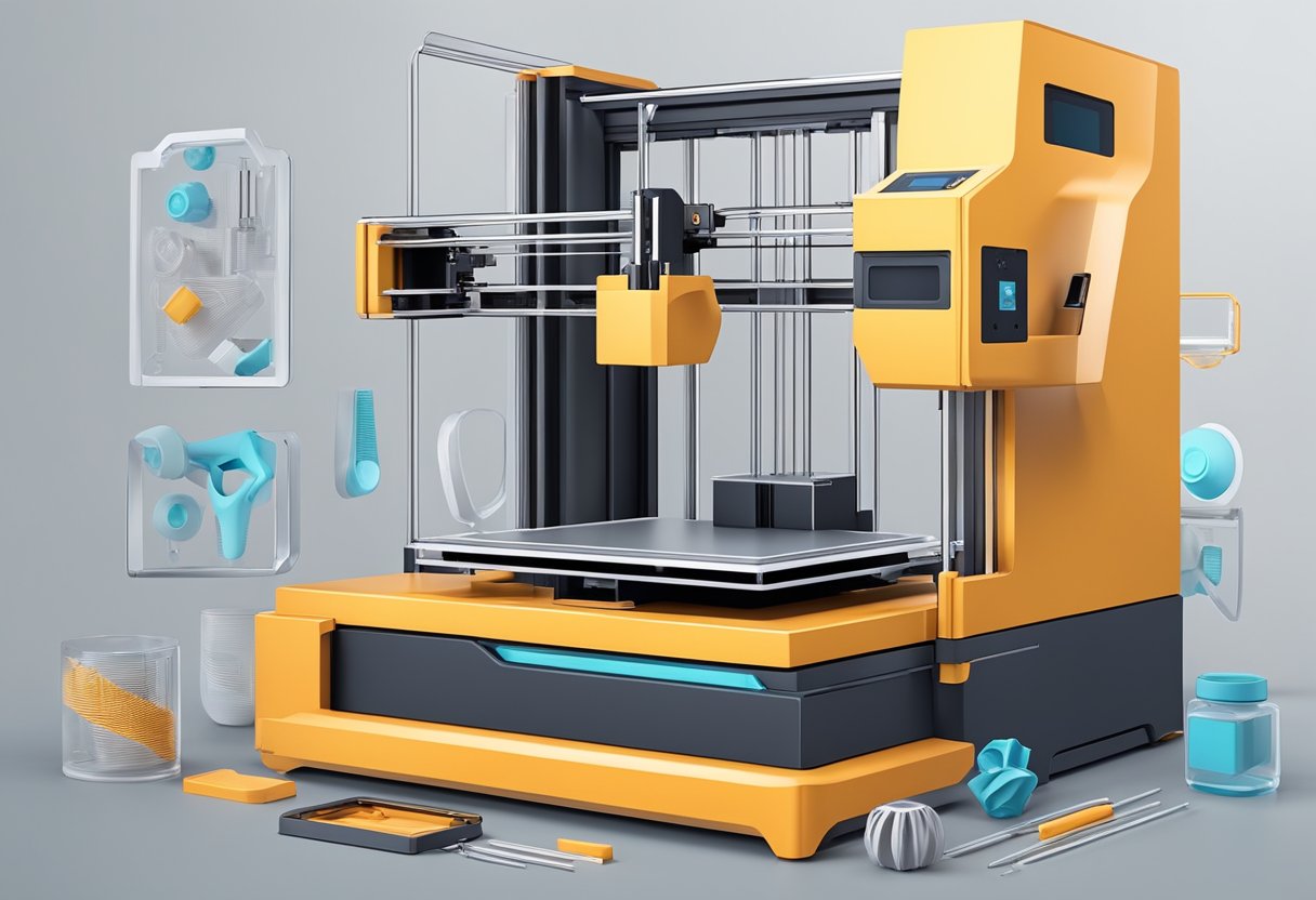 A 3D printer creating intricate, precise parts with fine details and smooth surfaces