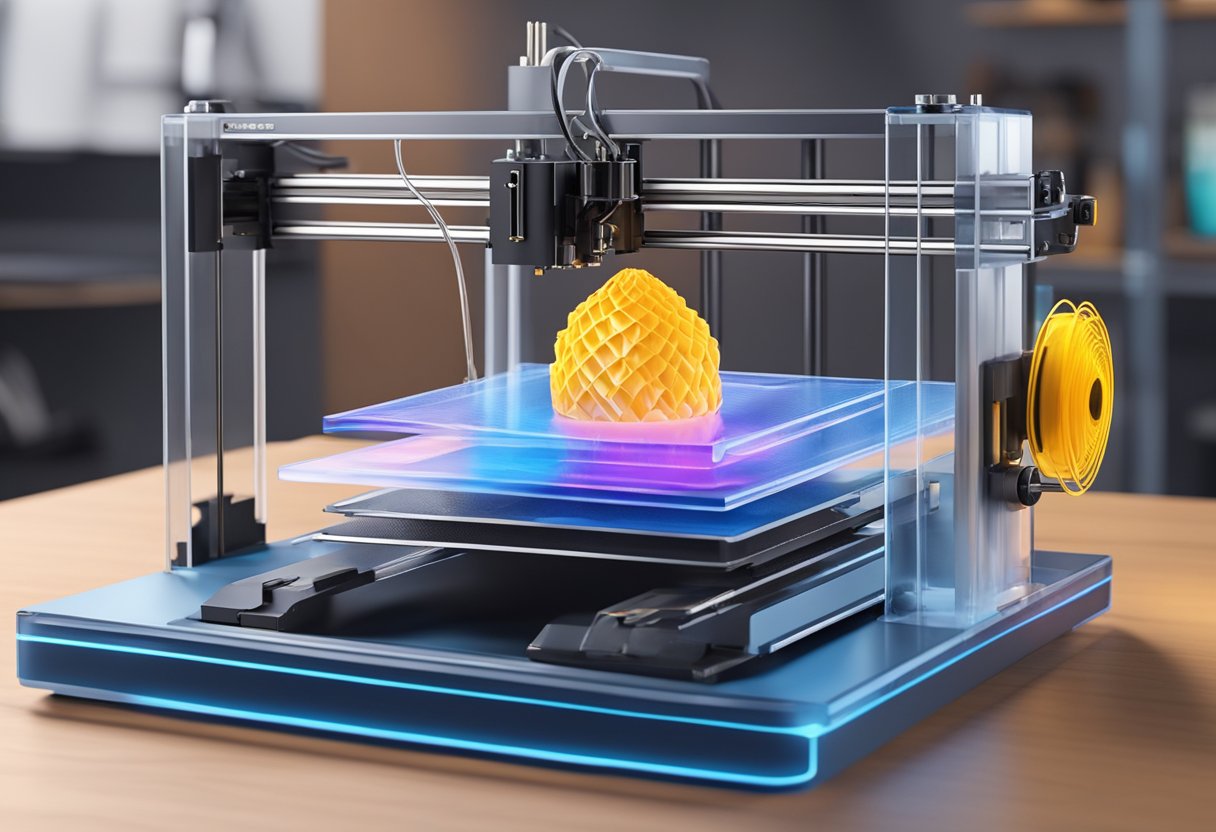 A 3D printer meticulously applies layers of molten plastic in a smooth, controlled motion, creating a seamless, ironed surface