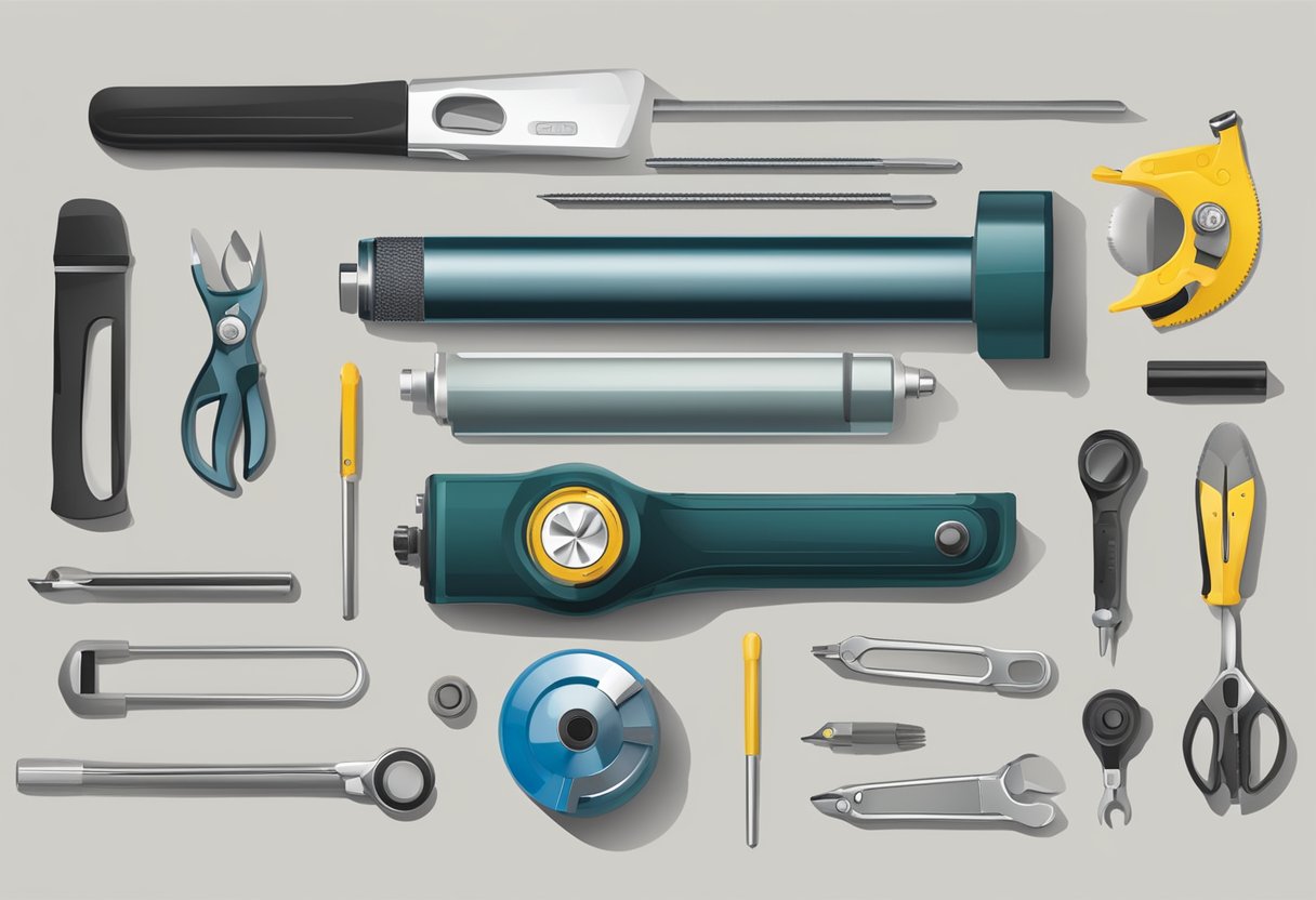 A seal kit surrounded by various tools and equipment on a workbench