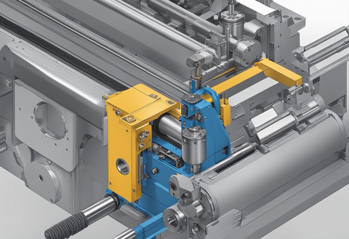 A close-up of a hydraulic fork tilt cylinder being installed onto a piece of machinery, showing the compatibility of the ll-6018-16 part