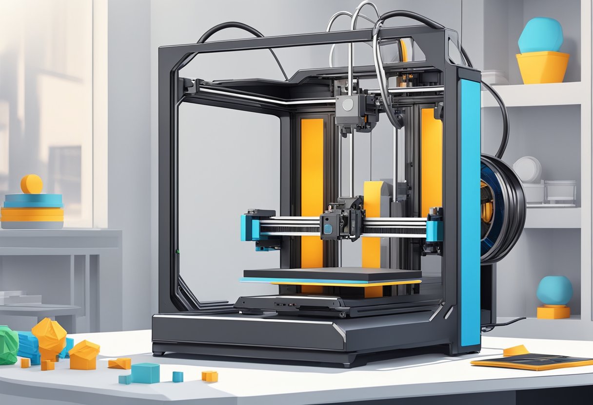 A 3D printer in action, creating intricate objects layer by layer with precision and accuracy