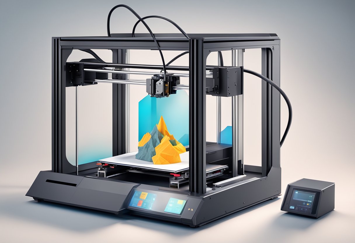 A 3D printer in action creating intricate and detailed objects with precision and accuracy