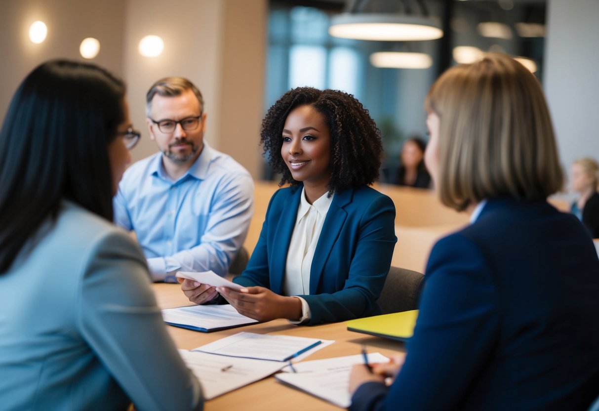 Les employés recevant des informations sur l'impact, en mettant l'accent sur l'Annexe 7 et la réintégration du personnel