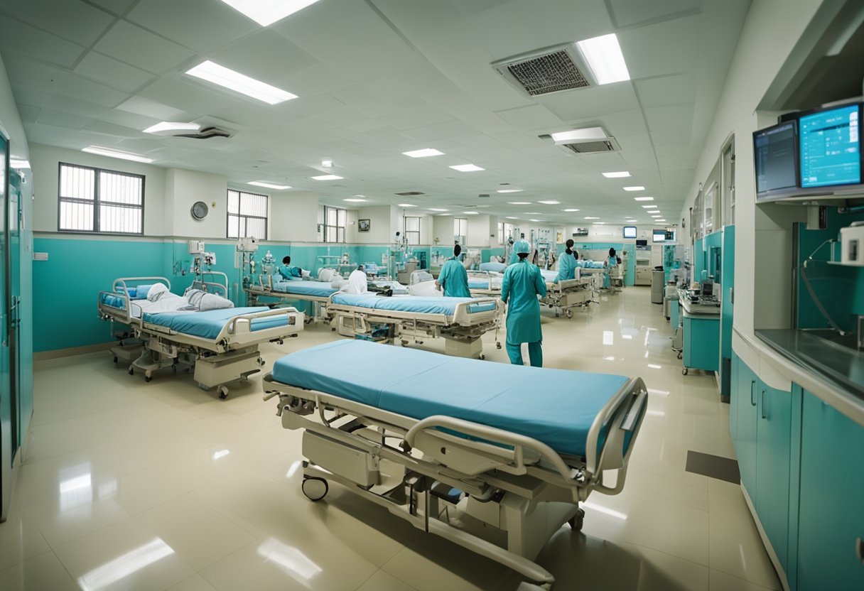 The Khandaka Hospital and Research Center in Jaipur bustles with activity, as patients and medical professionals move through the modern, spacious facility