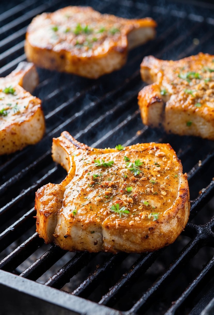 23 Pork Chop Recipes That Will Make Your Taste Buds Dance 70 A sizzling pork chop seasoned with Cajun spices on a hot grill