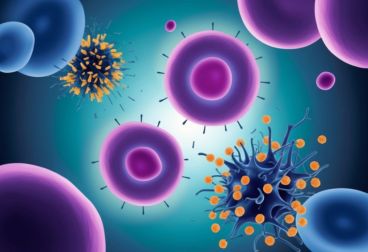 A cell divides, creating a new cell.</p><p>The original cell then undergoes apoptosis, breaking down and being recycled by neighboring cells