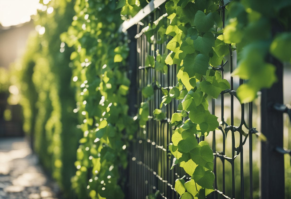 A lush green vine growing rapidly up a trellis, with small social media icons sprouting from the leaves