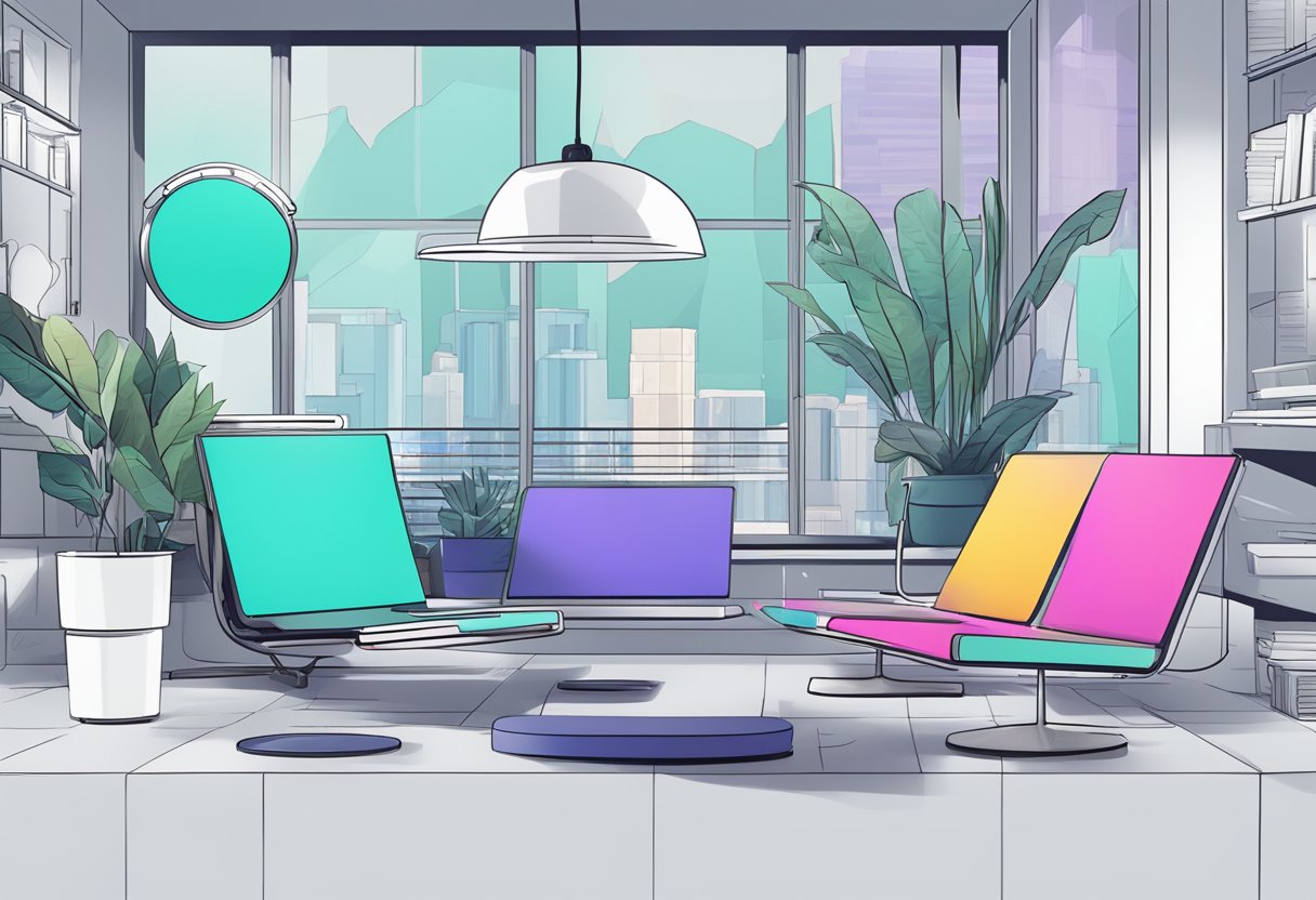 An AI generating digital content and design using free AI tools