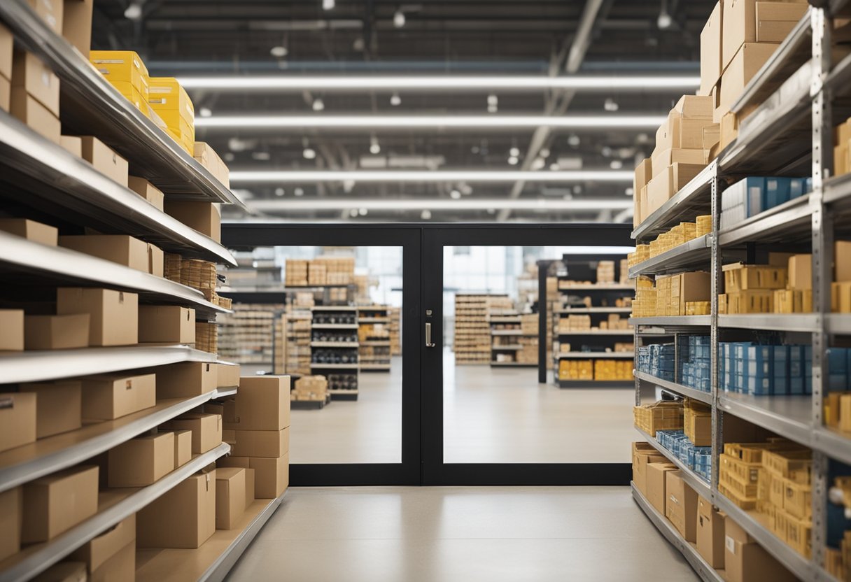 An e-commerce store and inventory planner seamlessly integrate, with data flowing between the two systems