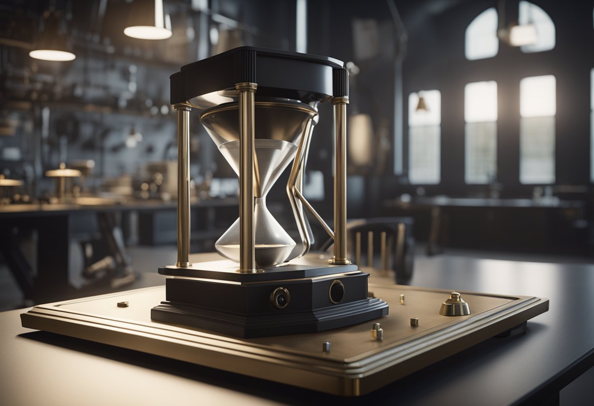 A classical metronome and a quantum metronome integrated on a laboratory table