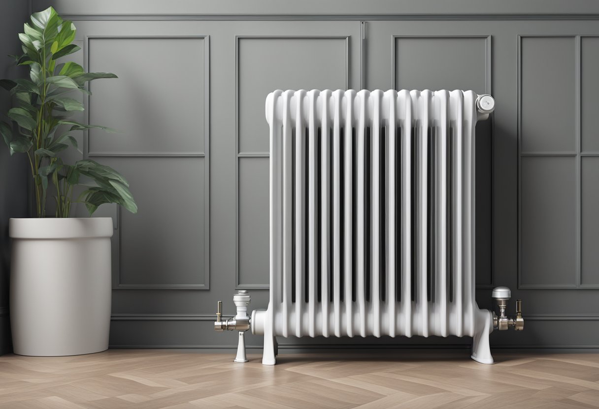 A radiator with the model number FG25N surrounded by a stack of frequently asked questions